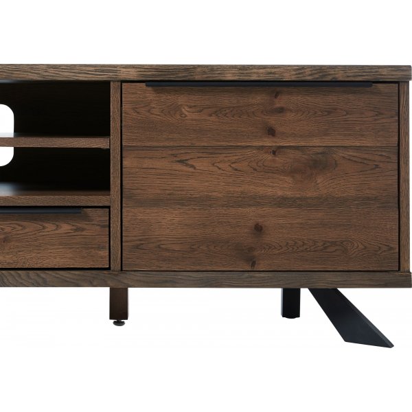 Banc TV Sky en chne fum 170 cm