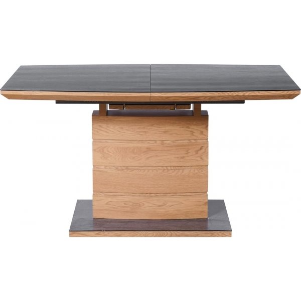 Table  manger Viggen 140-180 cm - Gris fonc/chne