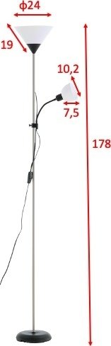 Bagasi golvlampa - Svart