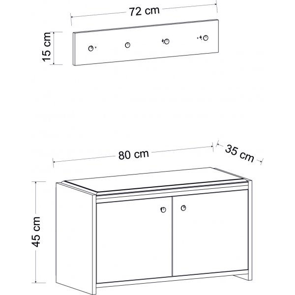 Hallmöbel - Antracit Hallmöbel - Antracit