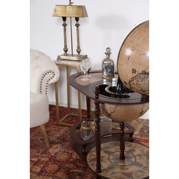 Barglob serveringsvagn - Mahogny / Ljus - Da Vinci