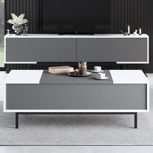 Table basse Force - Anthracite/blanc/noir Table basse Force - Anthracite/blanc/noir