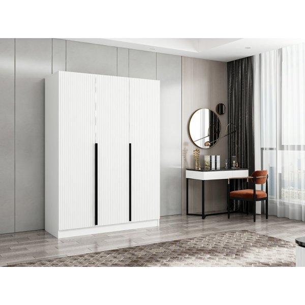Armoire Cikani 135x52x210 cm - Blanc Armoire Cikani 135x52x210 cm - Blanc