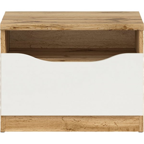 Nuis nachtkastje - Eiken/wit