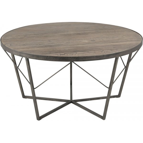 Durham Soffbord runt 90 cm - Återvunnen alm/metall Durham Soffbord runt 90 cm - Återvunnen alm/metall