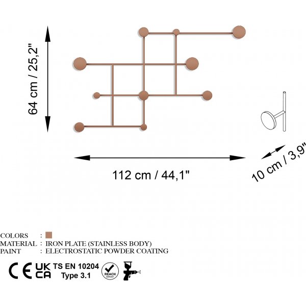 Cintre Fatara - Cuivre Cintre Fatara - Cuivre