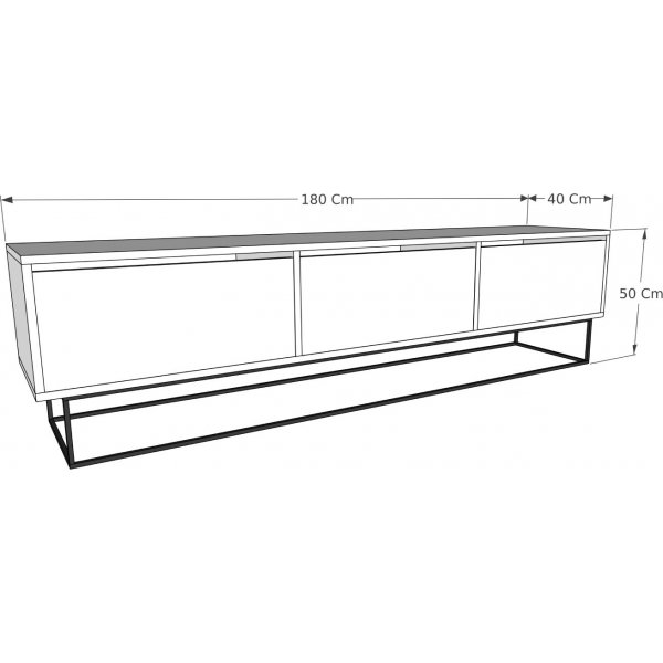 Meuble TV Kordon - Marron foncé Meuble TV Kordon - Marron foncé