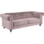 Charlietown 3-sits soffa - Puderrosa