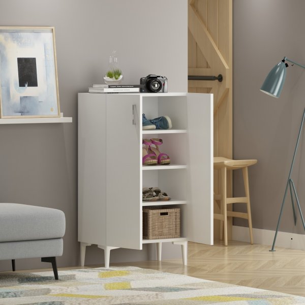 Chetri skoskåp - Vit Chetri skoskåp - Vit