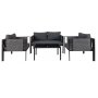 Nice loungegrupp - Svart / Gr + Textilskydd fr mbler