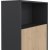 Bibliothque basse avec portes Sign - Gris mat/hickory