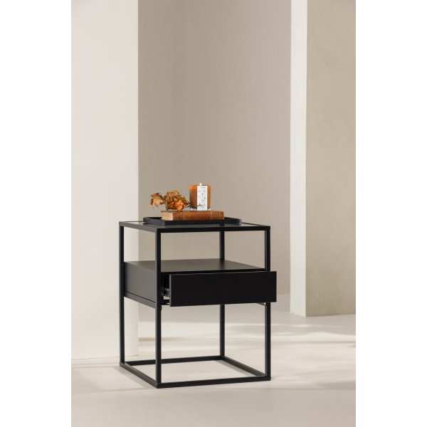 Table d\\\'appoint Fortaleza 40 x 40 cm - Noir
