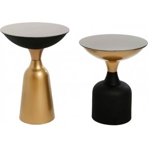 Chalice sidobord set 46/56 cm - Guld/svart