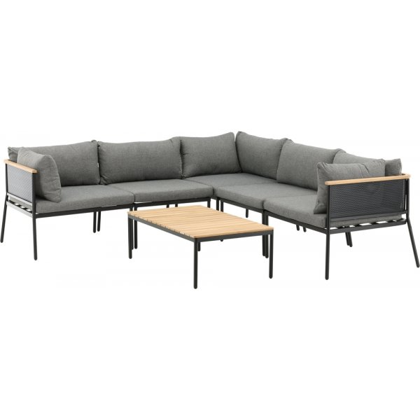 Nettan hörnsoffgrupp - Svart/Grå Nettan hörnsoffgrupp - Svart/Grå