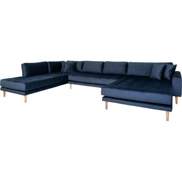 Canapé en U Lido avec extrémité ouverte - Bleu foncé Canapé en U Lido avec extrémité ouverte - Bleu foncé
