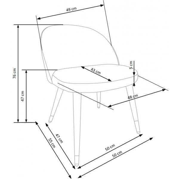 Paulina matstol - Mörkgrön (Sammet) / Mässing Paulina matstol - Mörkgrön (Sammet) / Mässing