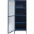 Dobb donkerblauwe metalen kast met glazen deur H160 cm