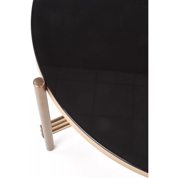 Salontafel Jenelle in zwart/goud - Ø80 cm Salontafel Jenelle in zwart/goud - Ø80 cm