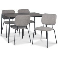 Lokrume matgrupp 120 cm bord i mörkt trä med 4 st Lokrume beige stolar Lokrume matgrupp 120 cm bord i mörkt trä med 4 st Lokrume beige stolar