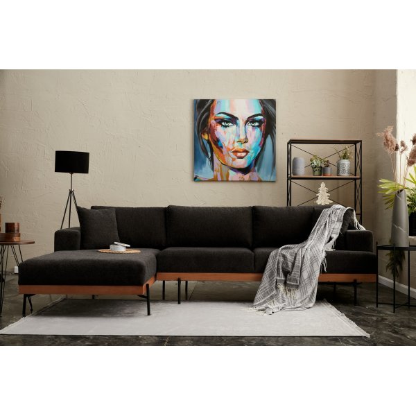 Liva divansoffa vänster - Antracit/koppar Liva divansoffa vänster - Antracit/koppar