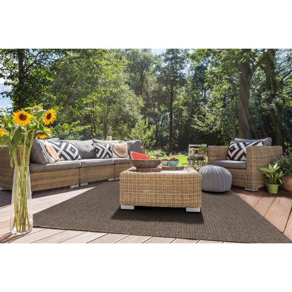 Pampero plat geweven vloerkleed Grijs