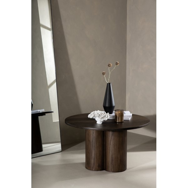 Table basse Ø80 cm en daim - Olivia Table basse Ø80 cm en daim - Olivia