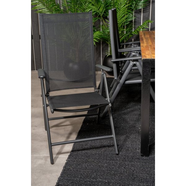 Bois utematgrupp med 6 st Break stolar - Svart/Natur Bois utematgrupp med 6 st Break stolar - Svart/Natur