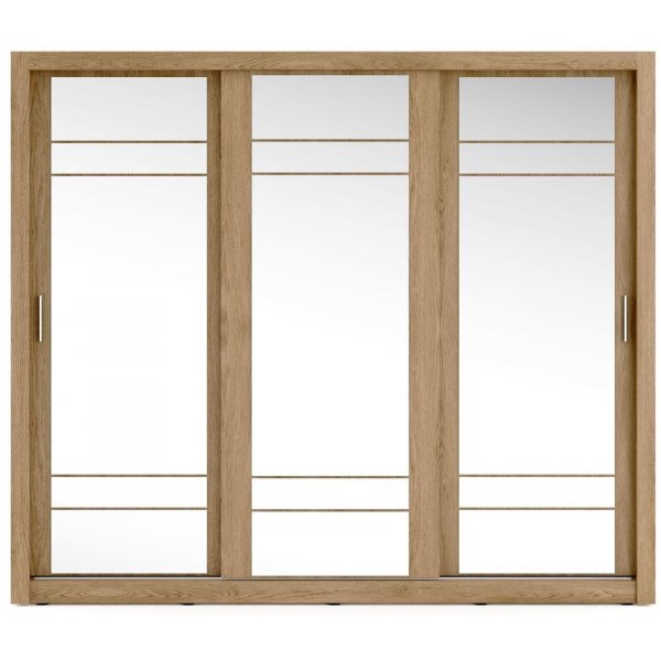 Mervyn garderob med spegel - Shetland ek Mervyn garderob med spegel - Shetland ek