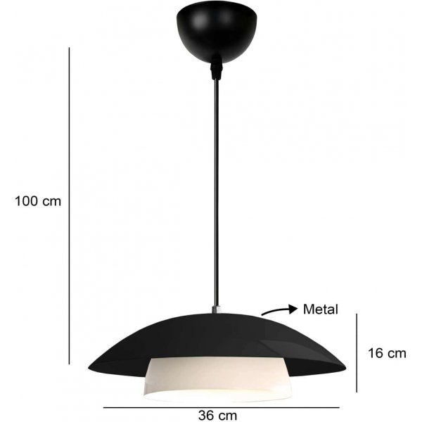 Lilium taklampa - Svart/vit