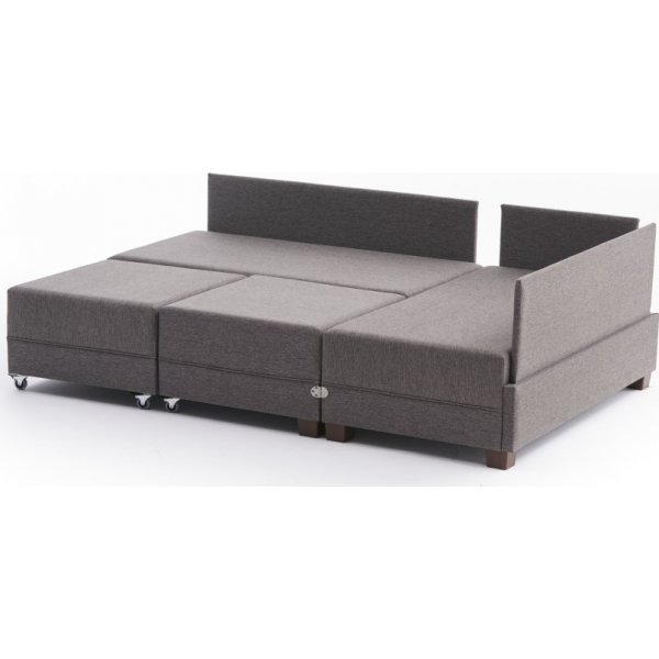 Canapé convertible d'angle Fly - Marron Canapé convertible d'angle Fly - Marron