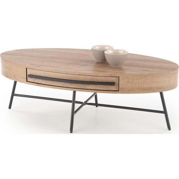 Table basse Carolina 120 x 60 cm - Chêne/noir Table basse Carolina 120 x 60 cm - Chêne/noir