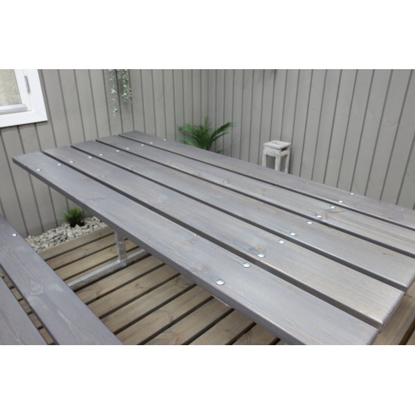 Rustik bnkset utan ryggstd - Gr