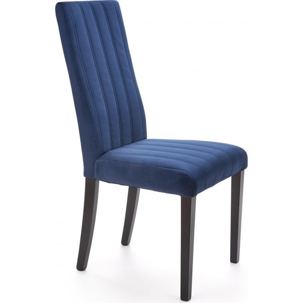 Chaise Heather - Velours bleu marine et noir