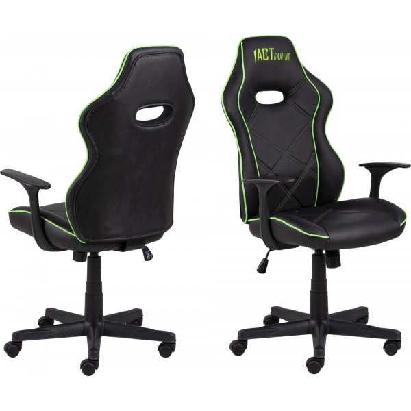 Vayne svart spelstol med grna detaljer