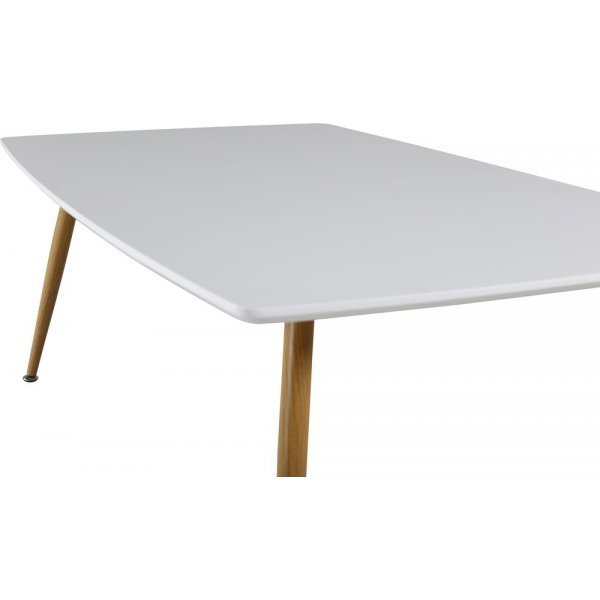 Klockarnäs soffbord XL 120 x 70 cm - Vit/ek Klockarnäs soffbord XL 120 x 70 cm - Vit/ek