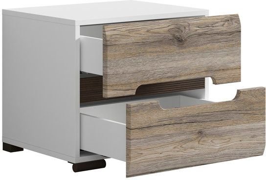 Lunden sängbord - Ek/vit Lunden sängbord - Ek/vit