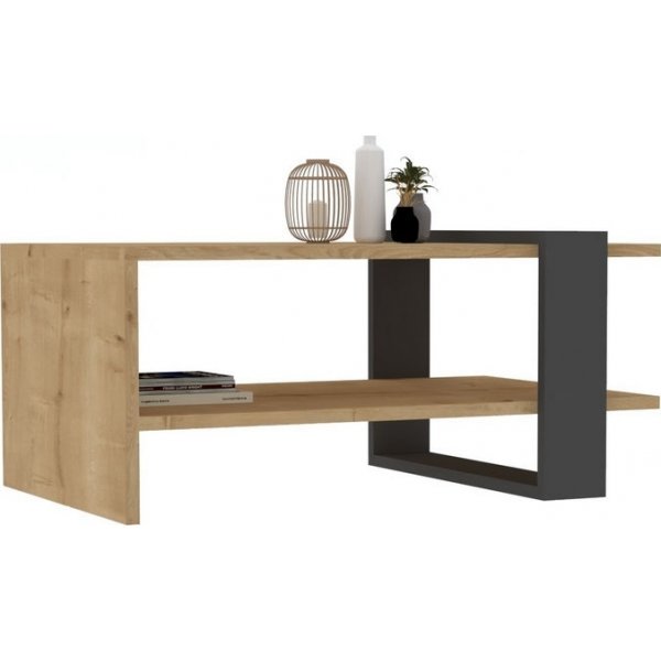 Table basse Yvette 80 x 50 cm - Anthracite/saphir Table basse Yvette 80 x 50 cm - Anthracite/saphir