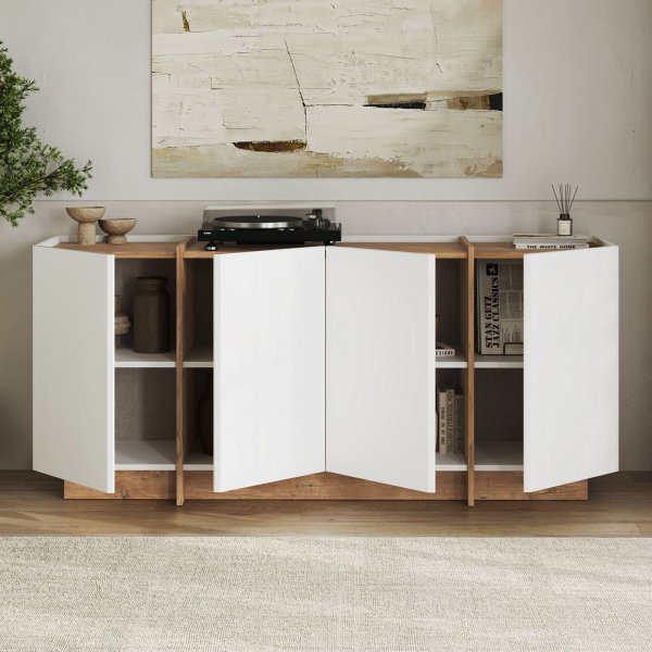 Sideboard Dromma 180 cm - Vit/Atlantic Pine