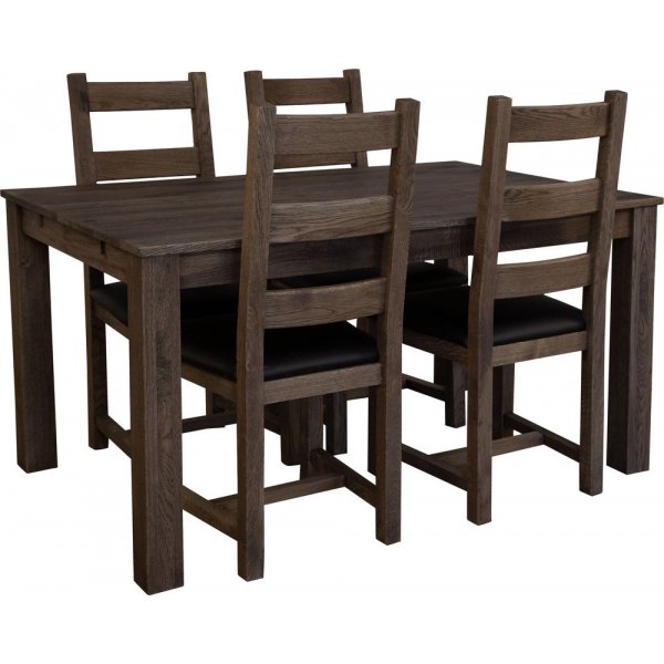 Quebec matbord i Brunoljad ek 140x90 cm