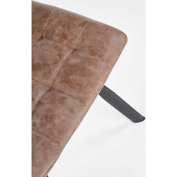 Chaise de salle  manger Cyrilla - PU marron