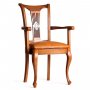 Julie karmstol - Lder beige