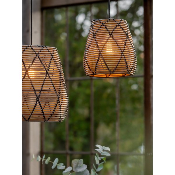 Lollo plafondlampenkap voor buitengebruik - Naturel/zwart Lollo plafondlampenkap voor buitengebruik - Naturel/zwart