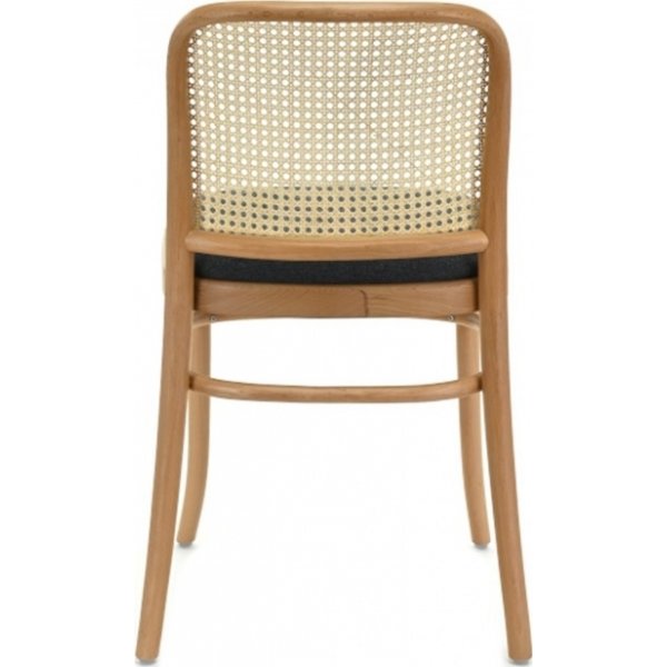 Chaise de salle à manger No 811 avec dossier en rotin - Couleur du cadre et du revêtement en option Chaise de salle à manger No 811 avec dossier en rotin - Couleur du cadre et du revêtement en option