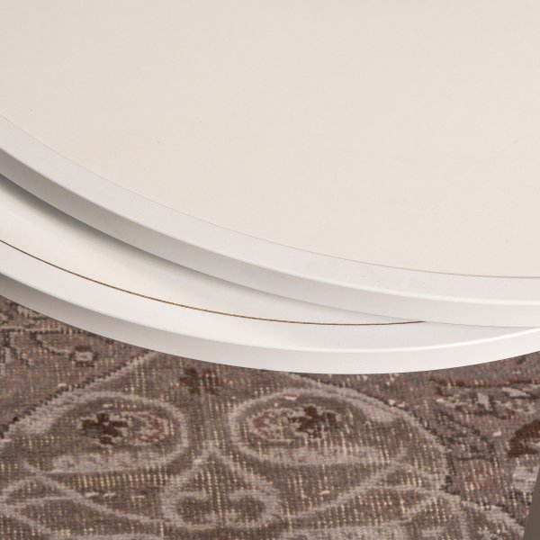 Table Tambour 66x43 | 80x50cm - Blanc Table Tambour 66x43 | 80x50cm - Blanc