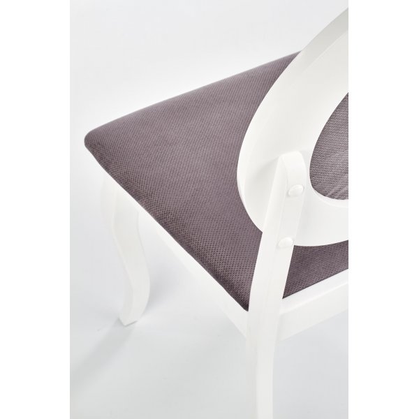 Chaise de salle  manger Tasso - Blanc/gris