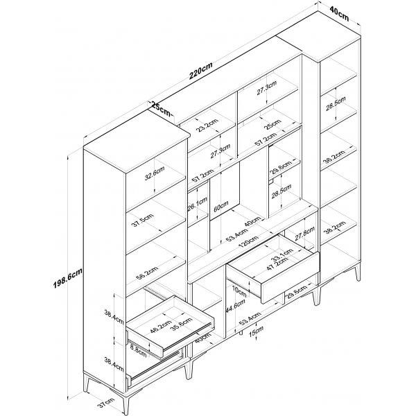 Armoire Jericho 147 - Blanc Armoire Jericho 147 - Blanc