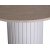 Table  manger ronde PiPi 105 cm - Bois teint blanc / Pierre travertin