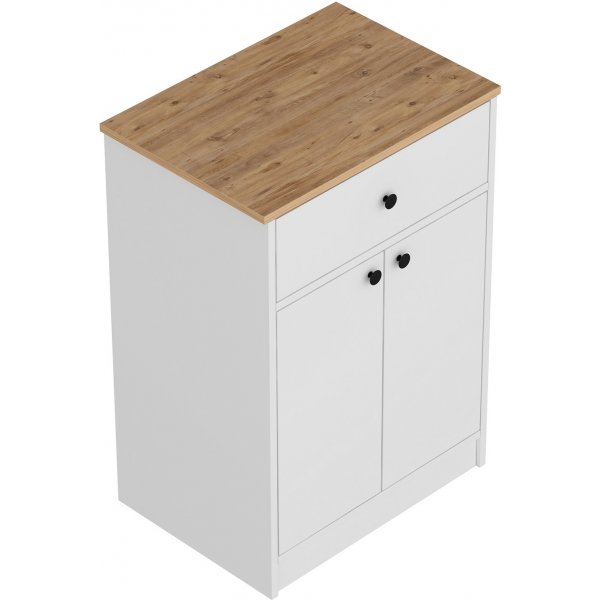 Cucina skåp 64 x 45 x 90 cm - Vit/furu Cucina skåp 64 x 45 x 90 cm - Vit/furu