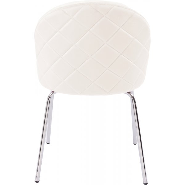 Stol beige sammet med kromade ben - Plaza Stol beige sammet med kromade ben - Plaza