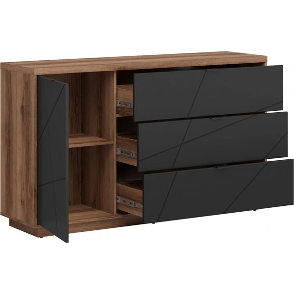 Antiek dressoir - Eiken/Zwart Antiek dressoir - Eiken/Zwart